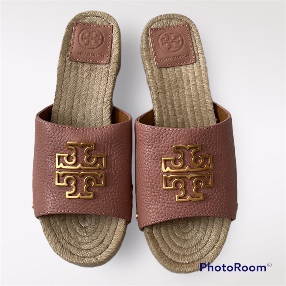 Tory Burch Women’s Britten Espadrille Smooth Leather In Pink Moon Size 6